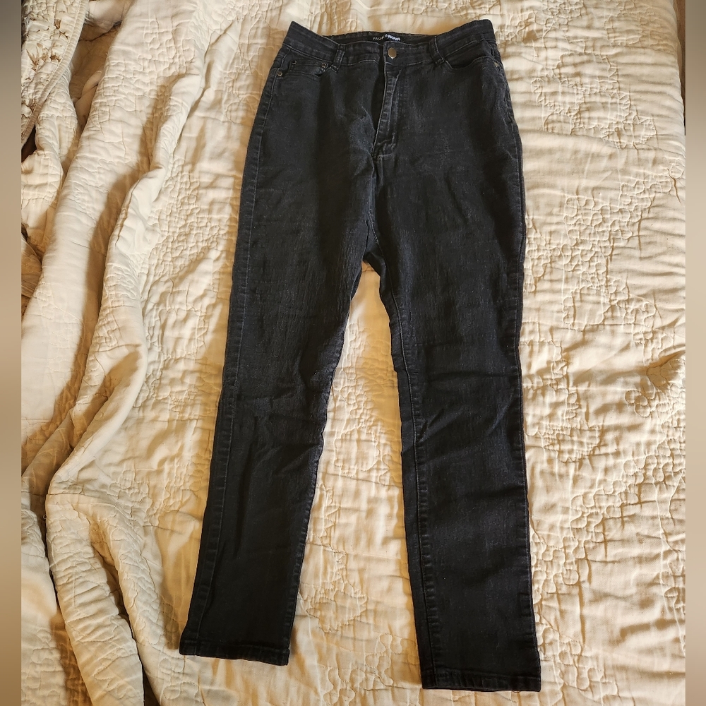 Black High Waisted Fashion Nova Skinny Jeans Size 15/16
